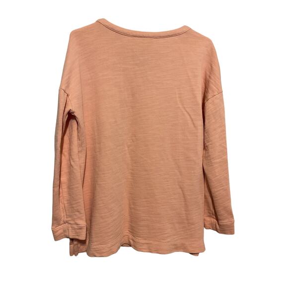 NEW PureJill Small Petite Pink Sweatshirt V Neck - Picture 6 of 6